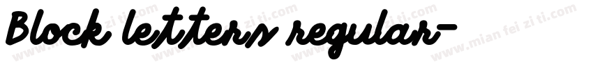 Block letters regular字体转换